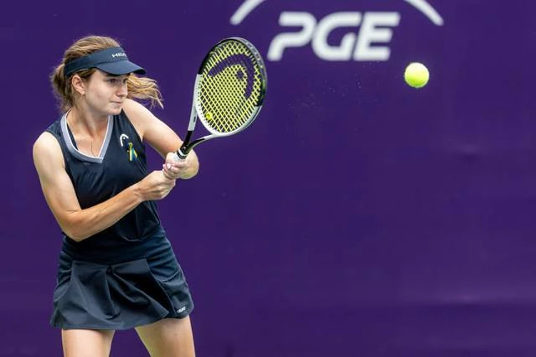 Дарія Снігур під час фінального поєдинку WTA 250 у Празі