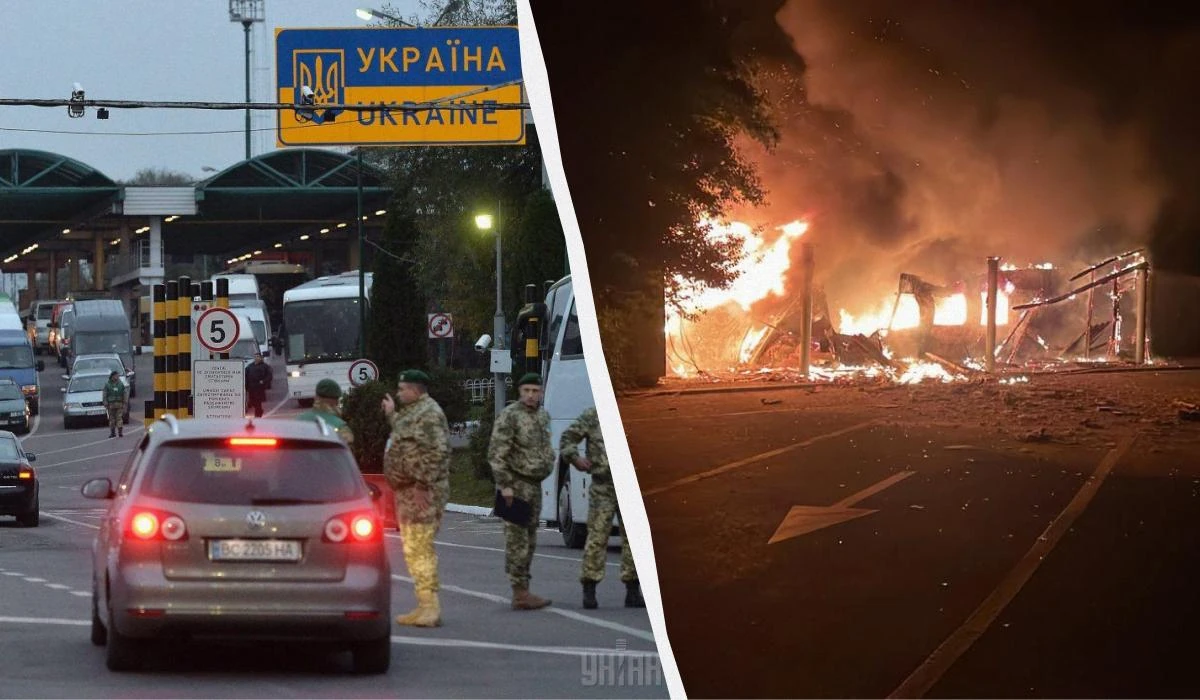 Пункт пропуску Табаки на кордоні з Молдовою після російської атаки 21 серпня 2026 року (фото ДПСУ).