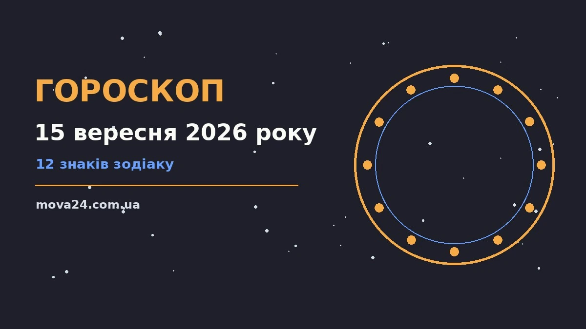 Щоденний гороскоп на 15 вересня 2026 року з нотатником і кавою на дерев'яному столі