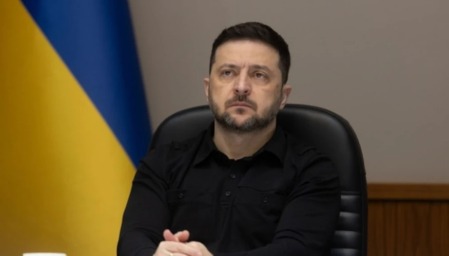Офіційне фото ОП: Володимир Зеленський під час звернення