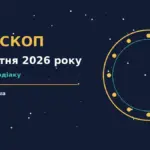 Космічна ілюстрація зодіакального кола на тлі ранкового неба для гороскопу на 22 жовтня 2026 року